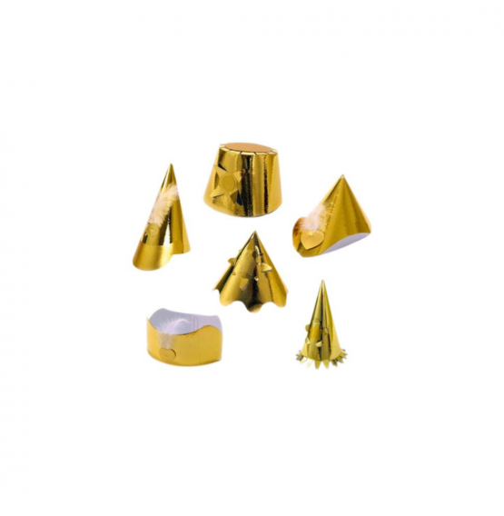 Gold Foil Party Hats JUBILEE Adult size